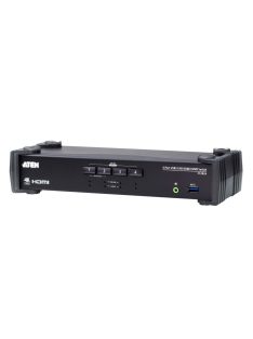   ATEN 4-Port USB 3.0 4K HDMI KVMP Switch with Audio Mixer Mode 