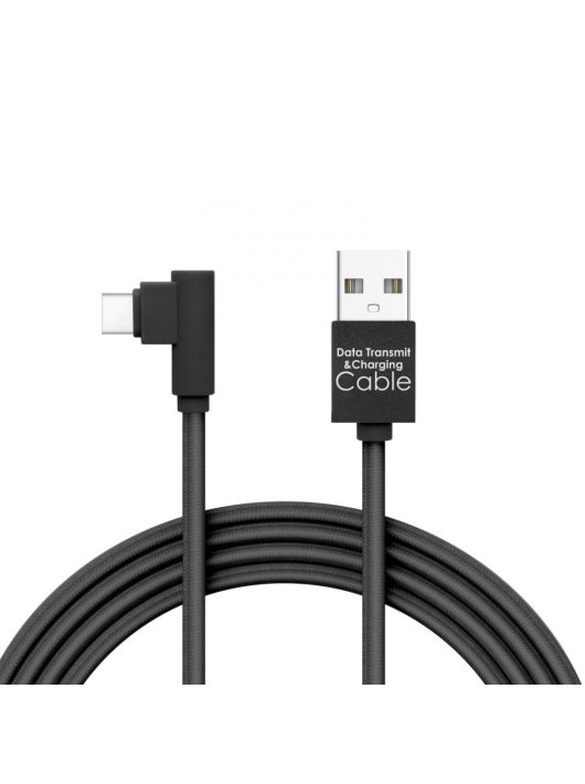 Delight USB Type-C 90° Adatkábel 2m Black