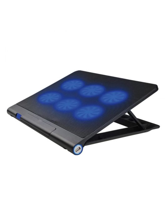 Platinet PLCP6FB Laptop Cooler Pad 6 Fans Blue LED Black