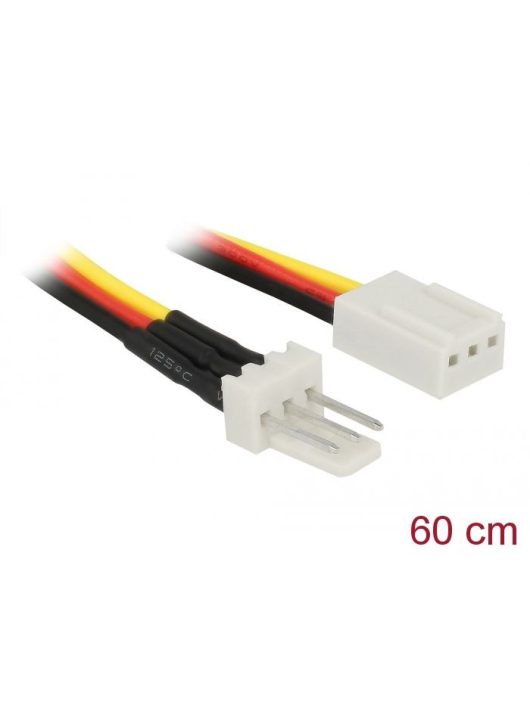 DeLock Fan Power Cable 3 pin male to 3 pin female 60cm