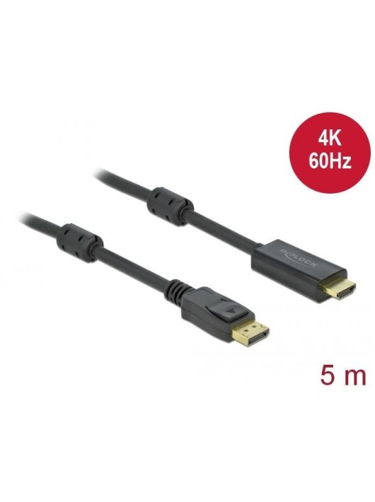 DeLock Active DisplayPort 1.2 to HDMI Cable 4K 60Hz 5m