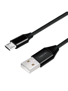   Logilink CU0143 USB 2.0 cable USB-A/M to Micro-USB/M (90°) 0,3m Black