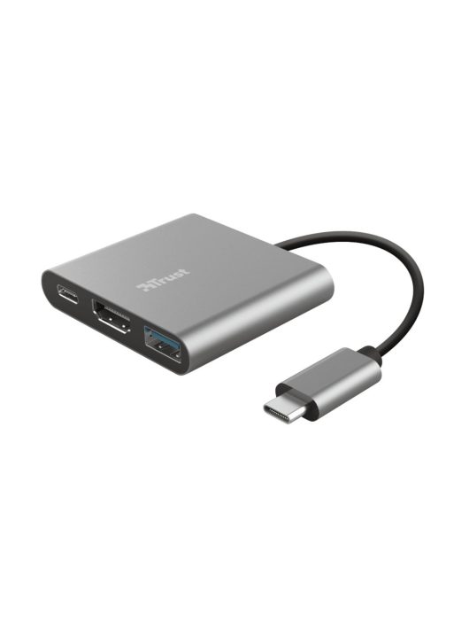 Trust Dalyx 3in1 Multiport USB-C Adapter Silver