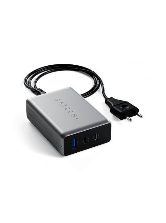 Satechi 100W USB-C PD Compact GaN Wall Charger Space Gray