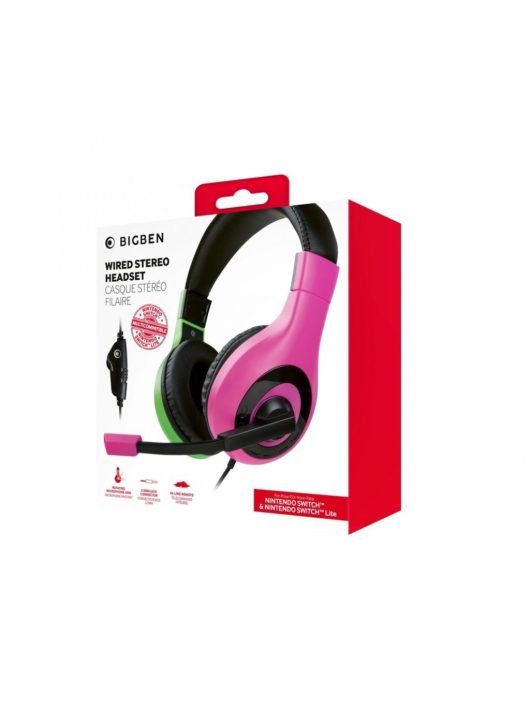 Bigben Interactive Stereo Gaming Headset V1 Nintendo Switch Pink/Green