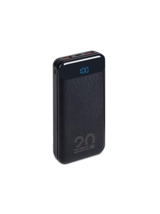 RivaCase VA2580 20000mAh QC/PD 20W LCD PowerBank Black