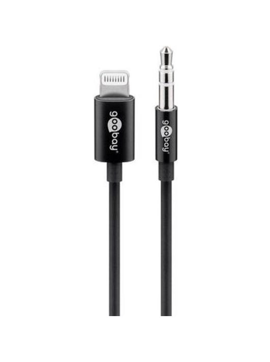 Goobay Apple Lightning 8 pin - audio 3,5 mm jack M 1m Black