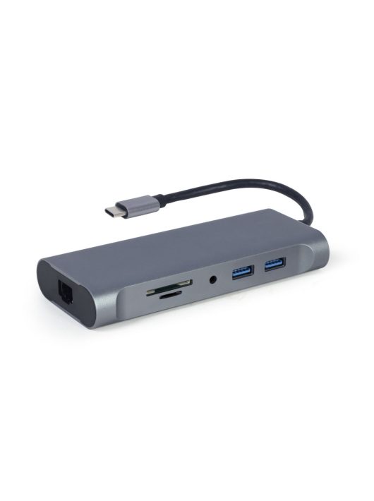 Gembird A-CM-COMBO7-01 USB Type-C 7-in-1 Multi-Port Adapter Space Grey