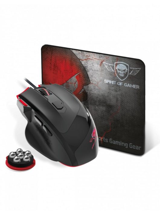 Spirit Of Gamer Pro M3 Gaming mouse + mousepad Set Black