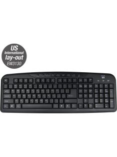 Ewent EW3130 Multimedia keyboard Black US