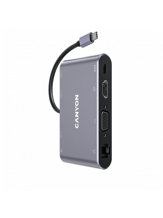 Canyon CNS-TDS14 8-in-1 USB Type-C Multiport Hub Dark Gray