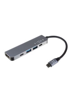   FIXED USB-C 5 az 1-ben HUB, 2 x USB 3.2 , 1 x 4K HDMI, 1 x USB-C Power Delivery támogatással és 1 x USB-C 3.2 Gen1