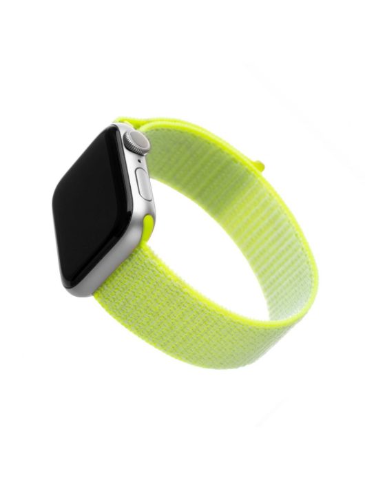 FIXED Nylon szíj Apple Watch 42/44/45mm, lime