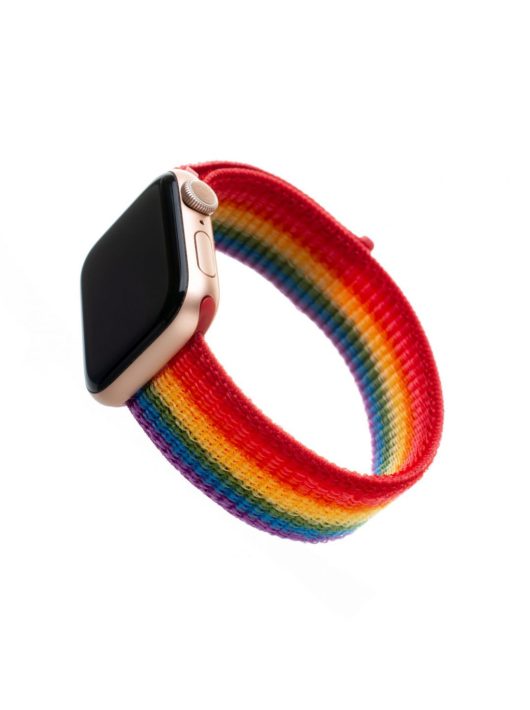 FIXED Nylon szíj Apple Watch 42/44/45mm, rainbow