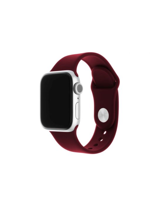 FIXED Szilikon szíj Apple Watch 38/40/41 mm, burgundy Piros