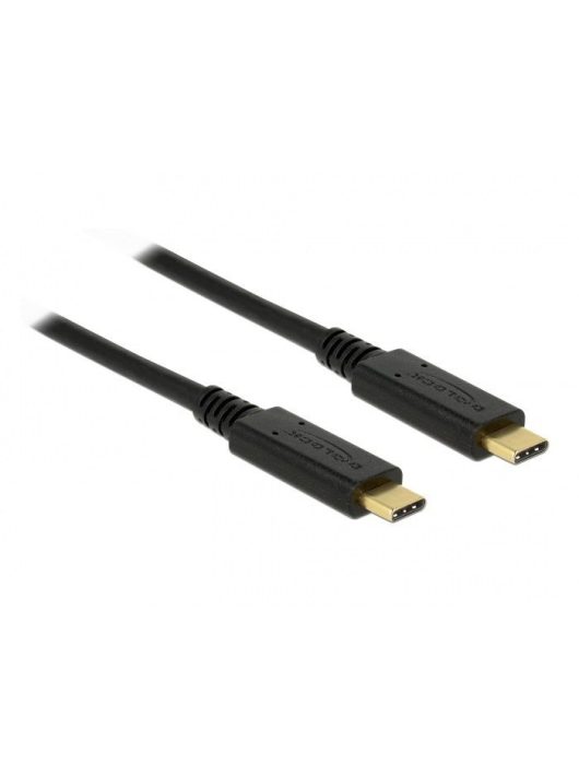 DeLock USB 2.0 cable Type-C to Type-C 4m PD 5 A E-Marker Black