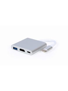 Gembird A-CM-HDMIF-02-SV USB type-C multi-adapter Silver