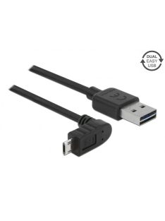   DeLock Cable EASY-USB 2.0 Type-A male > EASY-USB 2.0 Type Micro-B male angled up / down 2m Black