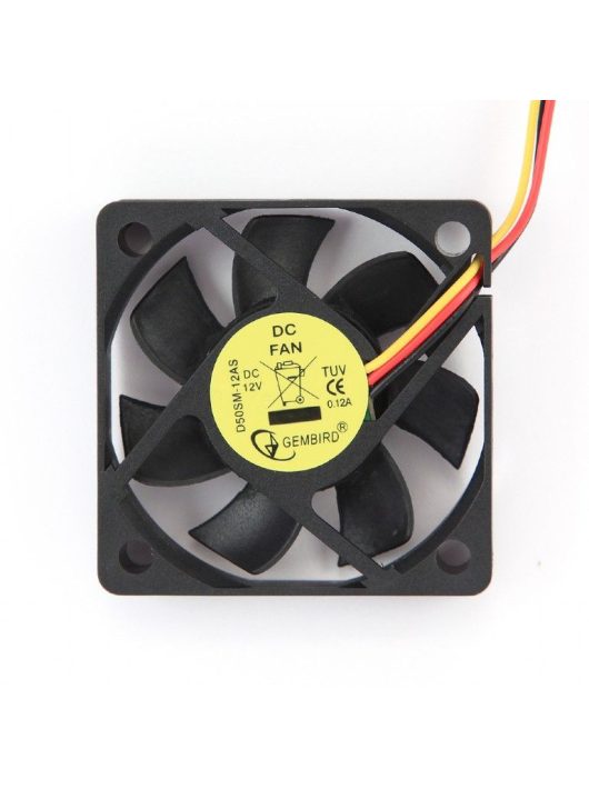 Gembird D50SM-12AS 50mm sleeve bearing cooling fan 12V Black