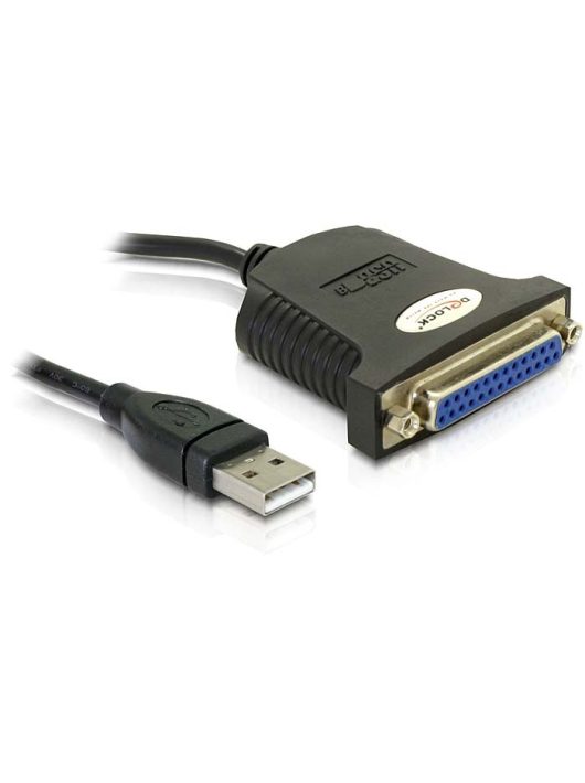 DeLock USB 1.1 to Parallel Adapter Cable 0,8m Black