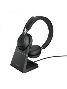   Jabra Evolve2 65 MS Teams Stereo Bluetooth Headset with Charging Stand Black