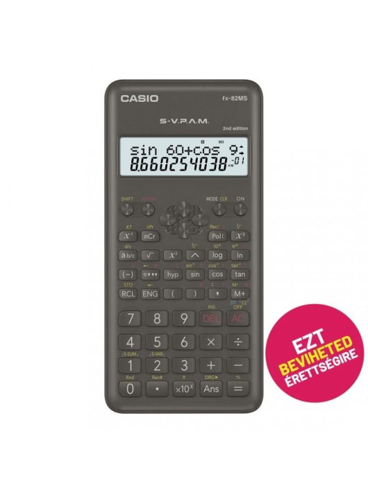 Casio FX 82MS 2E Tudományos számológép Black