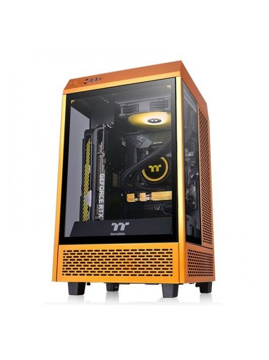 Thermaltake The Tower 100 Mini Tempered Glass Metalic Gold