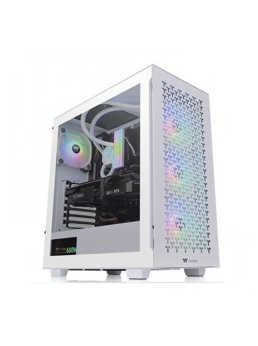 Thermaltake V350 TG ARGB Air Snow Tempered Glass White