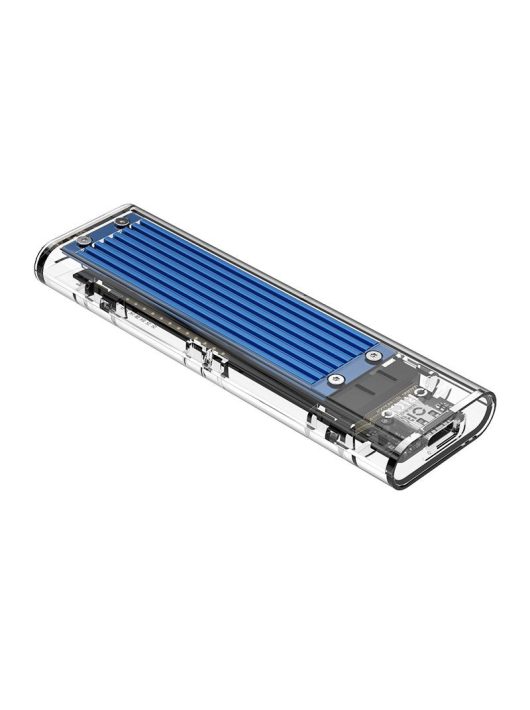 Orico TCM2M-C3-BL M.2 NVMe/SSD USB3.1 Type-C Enclosure Transparent/Blue