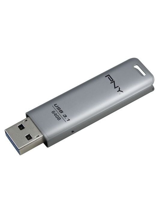 PNY 64GB Elite Steel Flash Drive USB3.1 Silver