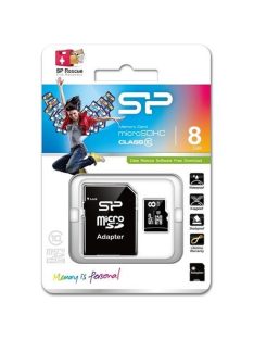 Silicon Power 8GB microSDHC Class10 + SD adapterrel