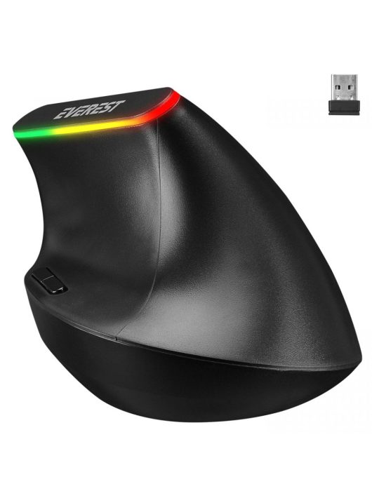 Everest SMW-618 Ergonomic RBG Optical Wireless Mouse Black