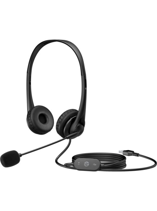 HP G2 Stereo USB Headset Black