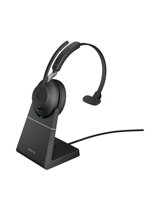 Jabra Evolve2 65 UC Mono Bluetooth Headset + Charging Stand Black