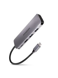 AXAGON HMC-5 Superspeed USB-C Speedster 5H HUB Silver