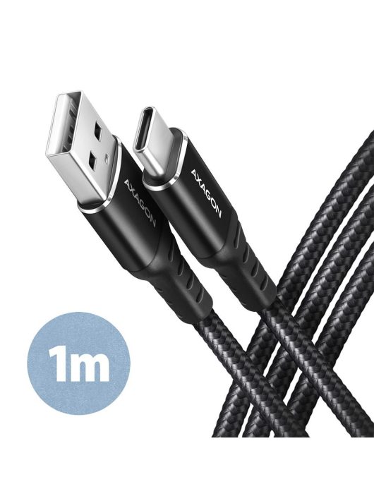 AXAGON BUCM-AM10AB HQ USB-C <> USB-A Cable 1m Black