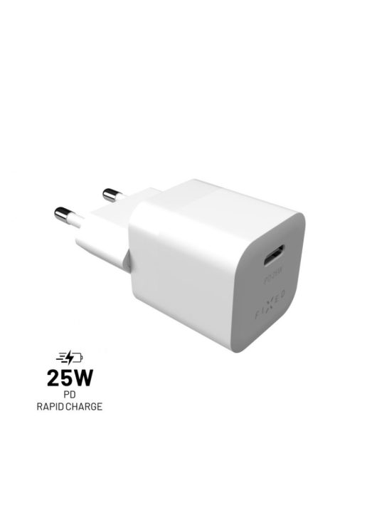 FIXED Mini USB-C Travel Charger 25W, Fehér