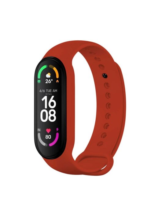 FIXED Szilikon szíj Xiaomi Band 7/ Mi Band 6/ Mi Band 5 okosórákhoz, piros