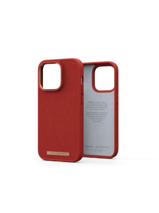 Njord Suede Comfort+ Case iPhone 14 Pro Burnt Orange