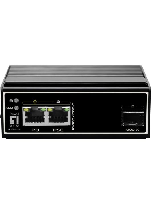 LevelOne IGP-0310 3-Port Industrial Gigabit PoE PSE/PD Switch