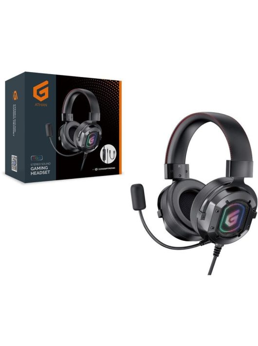 Conceptronic  ATHAN03B RGB Gaming Headset Black