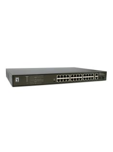 LevelOne GEP-2821 28-Port Gigabit PoE Switch, 24 PoE Outputs