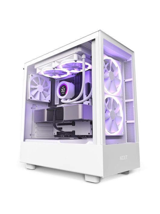 NZXT H5 Elite RGB Tempered Glass White