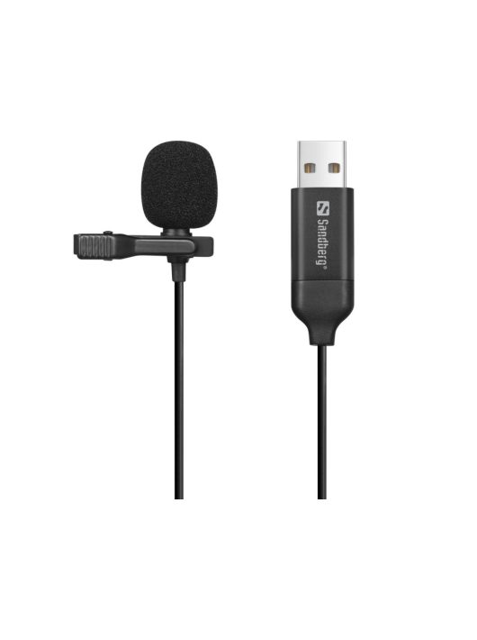 Sandberg Streamer USB Clip Microphone Black