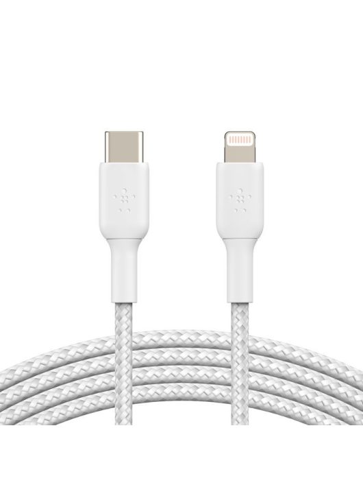 Belkin BoostCharge Braided USB-C to Lightning Cable 1m White