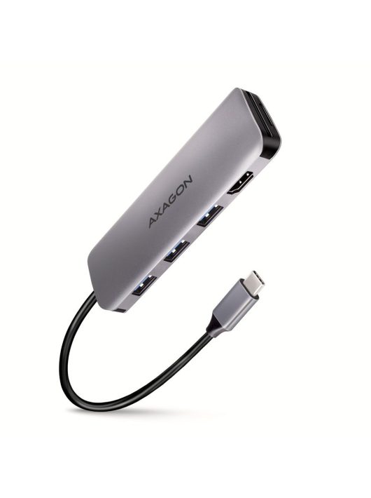 AXAGON HMC-HCR3A SuperSpeed USB-C COMBO 5in1 hub Grey