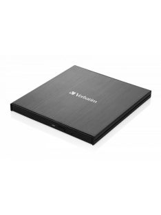   Verbatim External Slimline CD/DVD Writer with USB-C Connection Black BOX