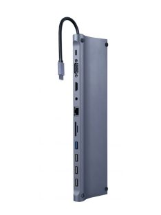   Gembird A-CM-COMBO11-01 USB Type-C 11-in-1 Multi-Port Adapter Space Grey