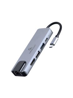   Gembird A-CM-COMBO5-04 USB Type-C 5-in-1 Multi-Port Adapter Space Grey