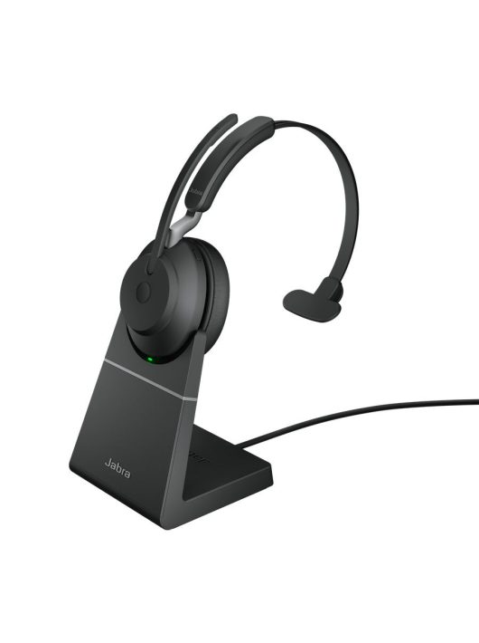 Jabra Evolve2 65 UC Mono Bluetooth Headset + Charging Station Black